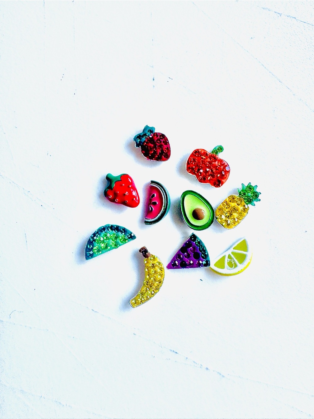 Origami Owl Charms Lot of 10 — Fruits & Veggies, Crystal & Enamel Mix